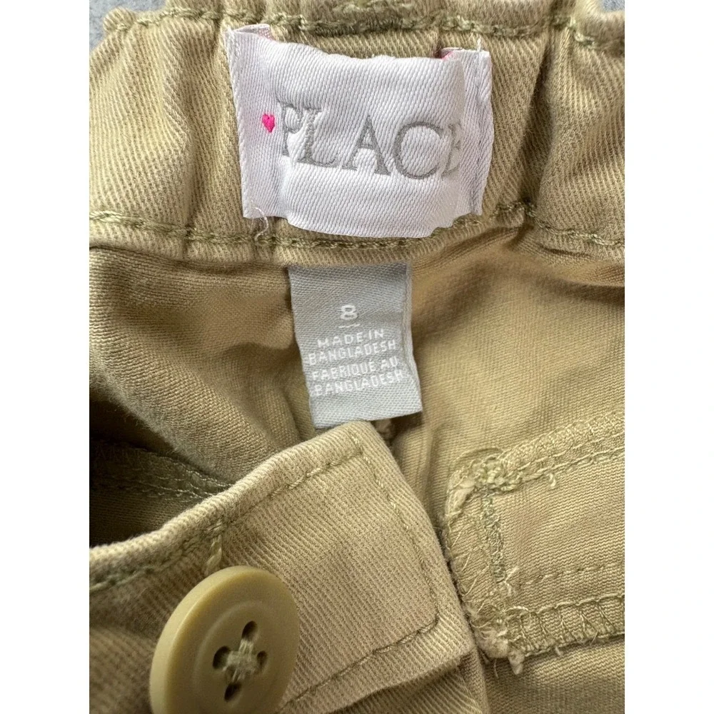 The Childrens Place Boys Khaki‎ Chino Shorts Tan Size 8 Stretch Uniform